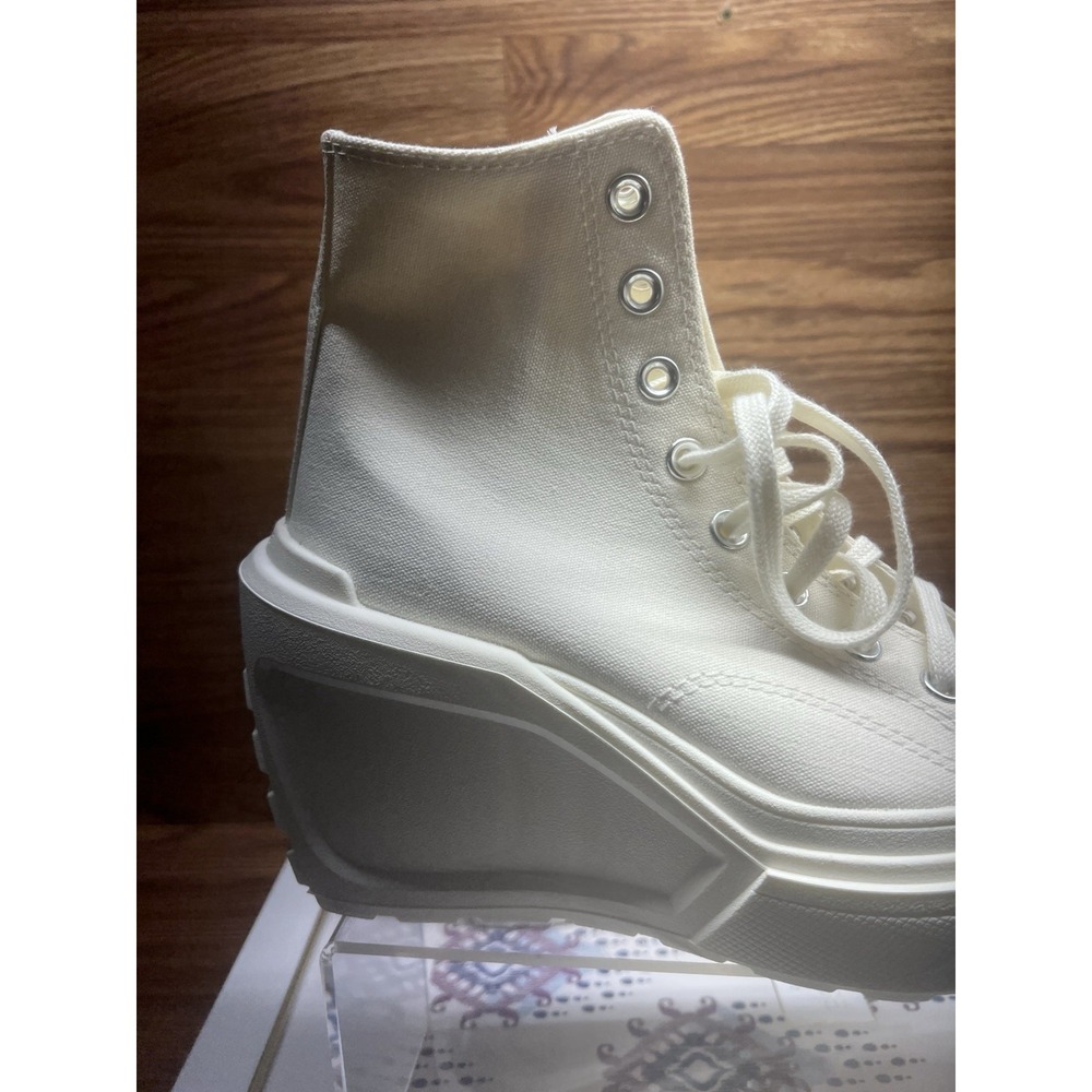 Converse Chuck 70 De Luxe Wedge Egret Women's Size 7.5 Platform Shoes NEW - Picture 6 of 10